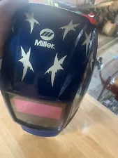 Lightly Used Miller Auto Darkening Flag Theme Professional Welding Helmet