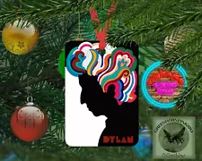 BOB DYLAN 1965 / 1966 Psychedelic Poster Christmas Tree Ornament with Ribbon