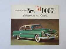 1954 Dodge Sales Brochure Royal V-8 and Coronet Coupe Convertible Sierra +