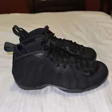 Nike Air Foamposite One Prm Triple Black Suede-Size 8.5