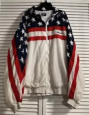 Vintage 80s Speedo American Flag Windbreaker USA Size XL