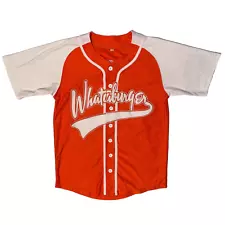 Whataburger Baseball Jersey Fast Food Burger Orange Shirt - Small