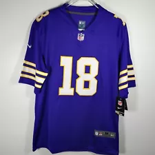 Justin Jefferson Minnesota Vikings #18 Embroidered Jersey Purple