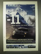 2002 Toyota 4Runner Ad - Everest at -11� Jawbone Chatters. Spine Shivers.