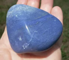 New ListingBlue Quartz DUMORTIERITE Crystal Brazil Freeform Polished For Sale New Old Stock