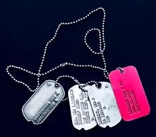 WWII Original Military Dog Tags Named (4)