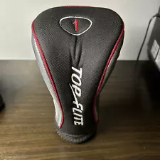 Top Flight XL Driver Golf Club Head Cover Black Red Grey New