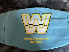 WWE DUAL PLATED WINGED EAGLE HEAVYWEIGHT REPLICA BELT BAG WWE PREOWNED (READ)