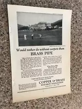 1922 VINTAGE 6x10 PRINT AD FOR COPPER&BRASS PIPES GROVE PARK INN OF ASHEVILLE NC