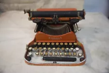 CORONA SPECIAL RED 1929 FOLDING TYPEWRITER FOR PARTS, REPAIR, OR RESTORE NO CASE