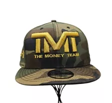 The Money Team TMT Floyd Mayweather Snap Back Hat - Camo w Gold Letters