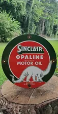 Sinclair Opaline Motor Oil vintage advertising lube gas pump porcelain sign