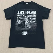 Anti Flag Band Shirt Men's Medium Black American Punk Rock Trump Hillary Graphic