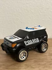 Police Suv Black Patrol Car W/Siren Sounds Toy Plastic Car (Full Working Order)