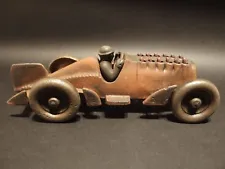 Antique Vintage Style Cast Iron Toy Race Car w Moving Pistons "Hubley"