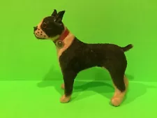 Antigue Flocked Boston Terrier