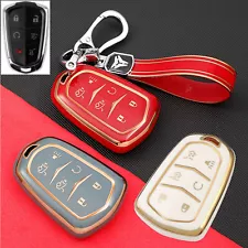 6 Buttons TPU Car Remote Key Fob Case Cover For Cadillac Escalade ESV 2015-2019