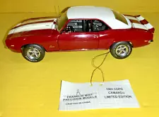 Franklin Mint 1/24 Scale 1969 Copo Camaro Red & White Stripes w/ Box