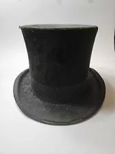 Evening Top Hat - Christys' London made 1800s For Balch Price & Co. - Fur & Silk