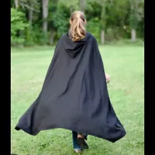 Disguise 52" Black Hooded Velvet Cape Halloween Costume Accessory Adult