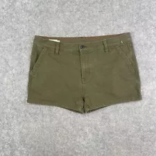 American Giant Roughneck Shorts Size 32 Stretch Canvas Womens Olive Green