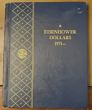 Whitman Bookshelf Album 9590 Eisenhower Rare Complete Silver Set See Description