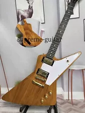 Original Wood Color Explorer Electric Guitar Gold Hardware HH Pickups