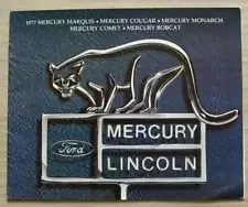 MERCURY USA Car Sales Brochure For 1977 #77-201 MARQUIS Cougar MONARCH Comet +