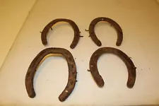 4 USED RUSTY HORSESHOES FOR CRAFTS