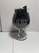 Founders Brewing KBS Kentucky Bourbon Stout Glass Michigan Brewery, Rare! 6”