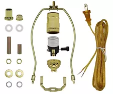 Floor Lamp Making Kit - Repair or Rewire Lamps with All Essential Parts (Gold)