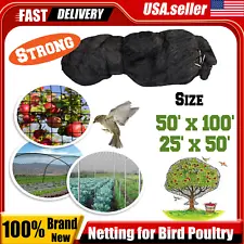 100'X50' Bird Netting For Bird Poultry Aviary Anti Bird Netting Game Pens Net