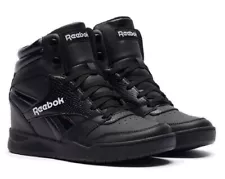 Reebok Royal BB4500 HI Wedge OrthoLite Court Casual Shoe, GZ0191 Black/Animal, 9