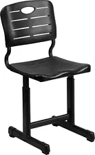 Adjustable Height Class Room Student Chair with Black Pedestal Frame