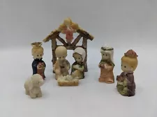 Nativity Set Christmas Miniature Ornaments Decor Figure Village Tabletop Set 8