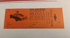 NOS Rupp Chevrolet Monza Jr Go Kart Cart Giveaway Full Ticket Mini Bikes Cool