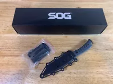 SOG Pillar Fixed Blade Finish stone wash with machine ground edge