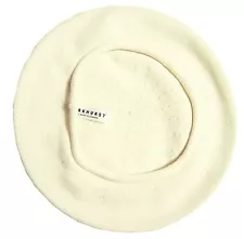 Beret - "Artist's - 100% COTTON - IVORY - Ideal fabric for summer! 11" diameter