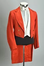 Men's Cavalry Officer's Tailcoat. Edwardian Savile Row Hunt Evening Dress Coat