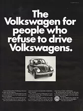 Vintage 1968 Magazine Ad Volkswagen For People Who Refuse To Drive Volkswagen