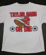 Wiz Khalifa Taylor Gang All Star Converse Graphic White T Shirt Size 2XL Vintage