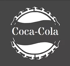 8"x8" Clear Plastic Stencil - Coca Cola Bottle Cap (MH150)****