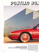 1988 Pontiac Bonneville SSE Original Car Review Print Article J343