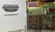 2012 MOTU Classics Weapons Rack Matty Collector Mattel w/ Mailer