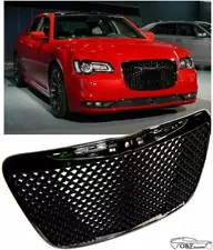 For 2011 2014 Chrysler 300 300C Grill Mesh Luxury Gloss Black Honeycomb Grille