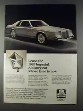 1981 Chrysler Imperial Ad - Time is Now