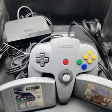 Nintendo 64 Grey Console w/ Jumper Pak, 1 OEM Controller OEM Cables 2 Games