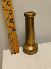 Antique Heavy Solid Brass 6 Inch Fire Hose Nozzle With Gasket