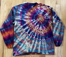 Custom Tie Dye On Upcycled Carhartt Long Sleeve Shirt