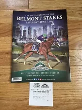 California Chrome Belmont Stakes Program And Win Ticket 2014